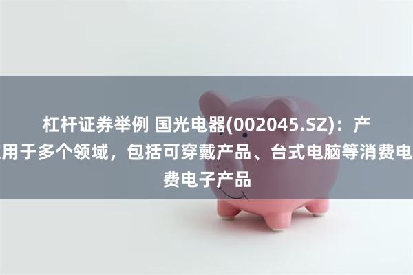 杠杆证券举例 国光电器(002045.SZ)：产品能应用于多个领域，包括可穿戴产品、台式电脑等消费电子产品